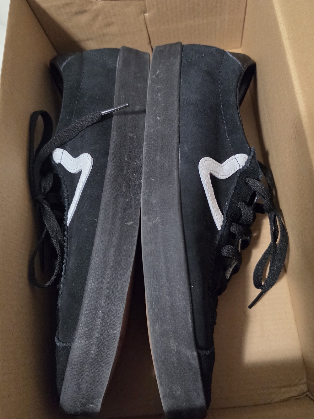 Vans Black Suede Low-Top Sneakers with White Side Stripe
